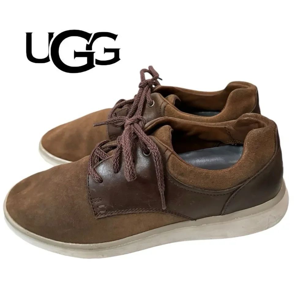 UGG Men's Hepner Chestnut Suede / Leather Walking Oxford Shoes 8.5